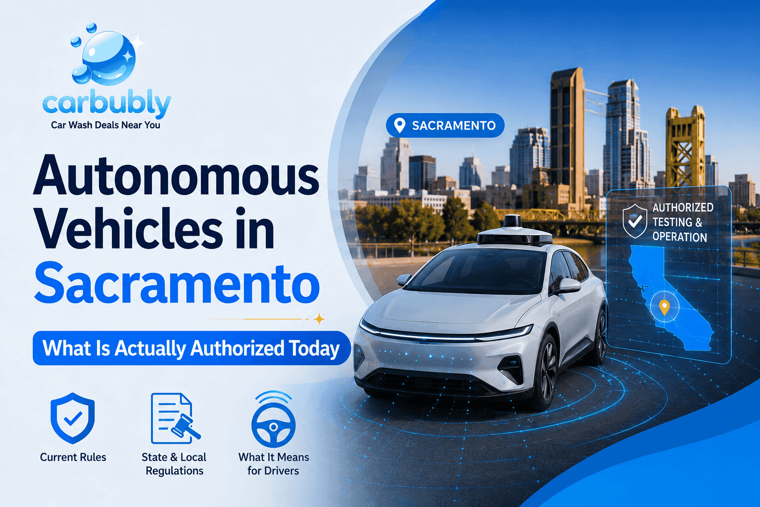 Autonomous Vehicles in Sacramento: What Is Actually Authorized Today