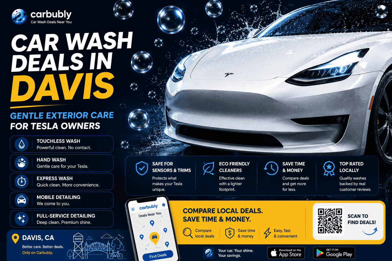 The Best Car Wash Deals in Davis for Tesla