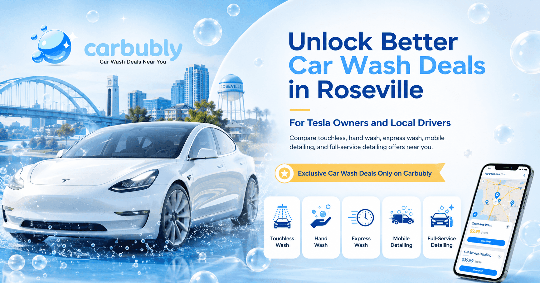 Unlock Better Car Wash Deals in Roseville for Tesla