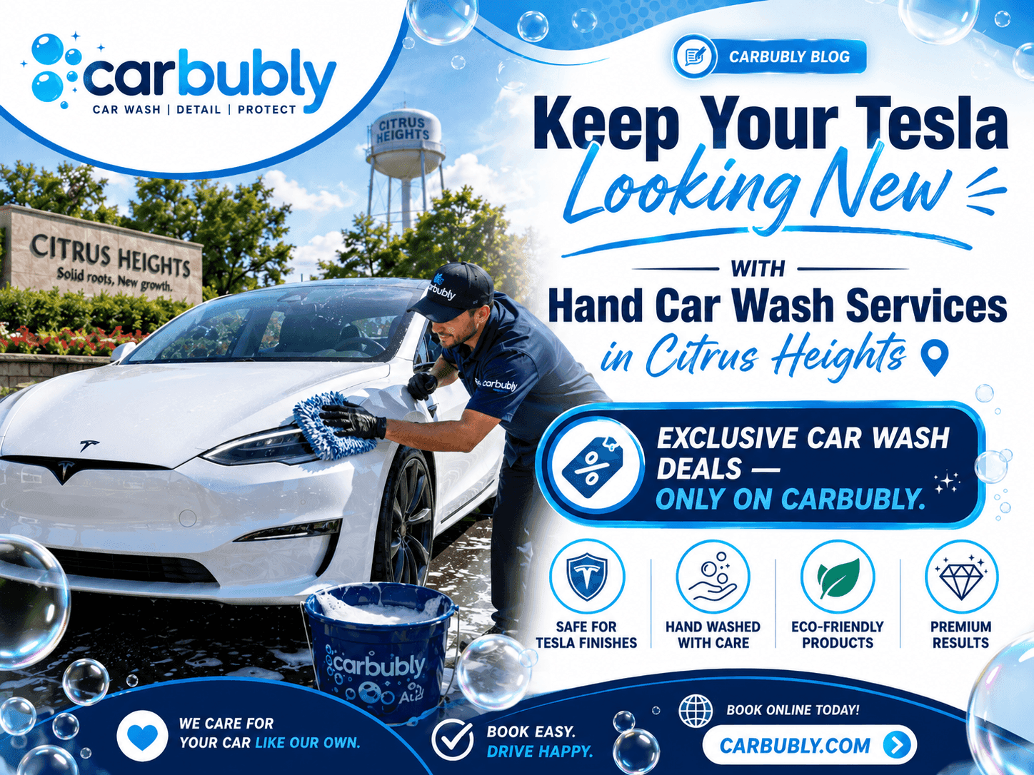 Keep Your Tesla Looking New with Hand Car Wash Services