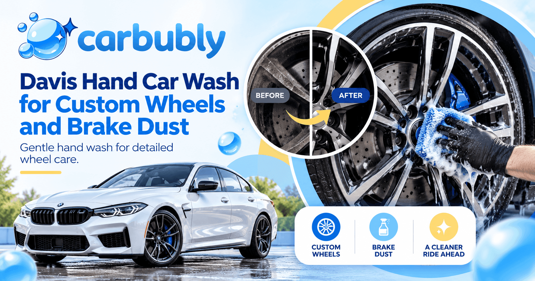 Davis Hand Car Wash for Custom Wheels and Brake Dust