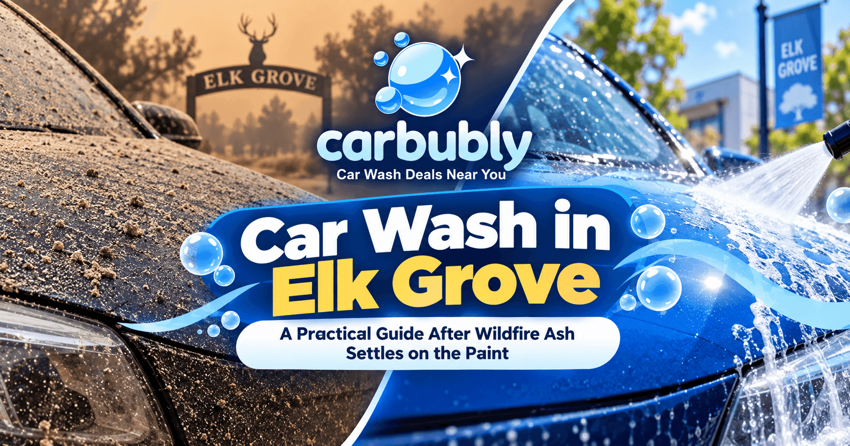 Car Wash in Elk Grove After Wildfire Ash