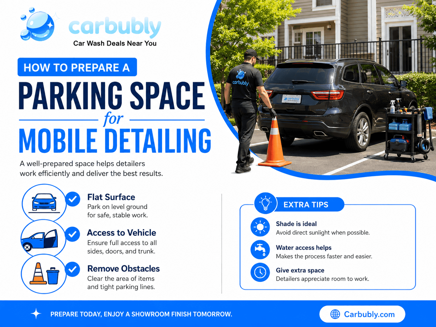 How to Prepare a Parking Space for Mobile Detailing