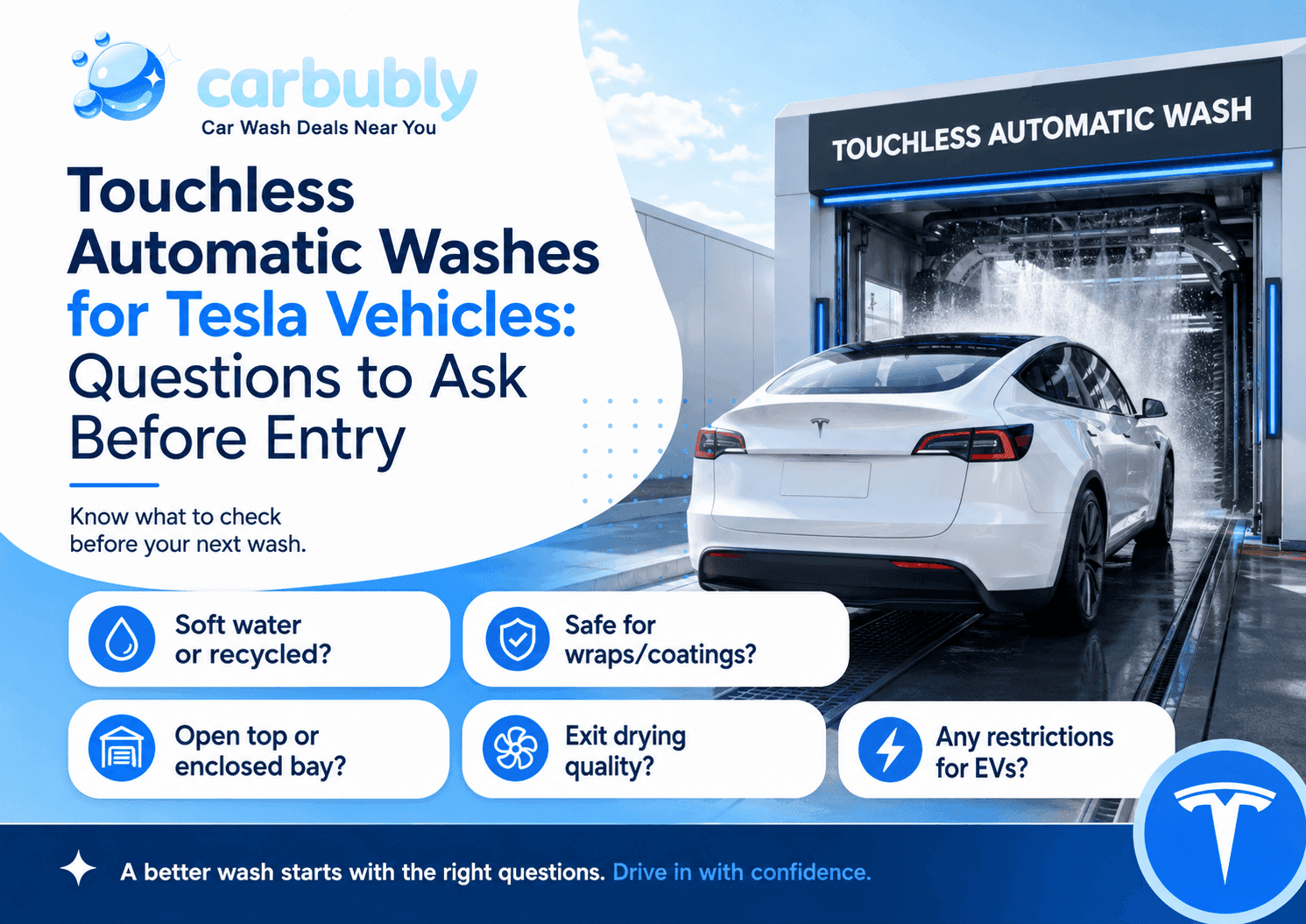 Touchless Automatic Washes for Tesla Vehicles