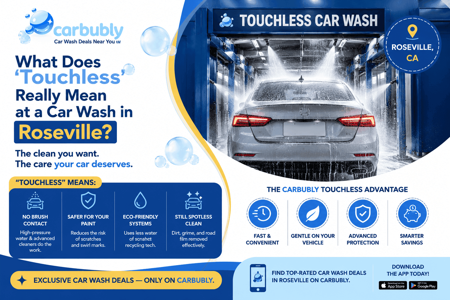 What Does Touchless Mean at a Car Wash in Roseville?