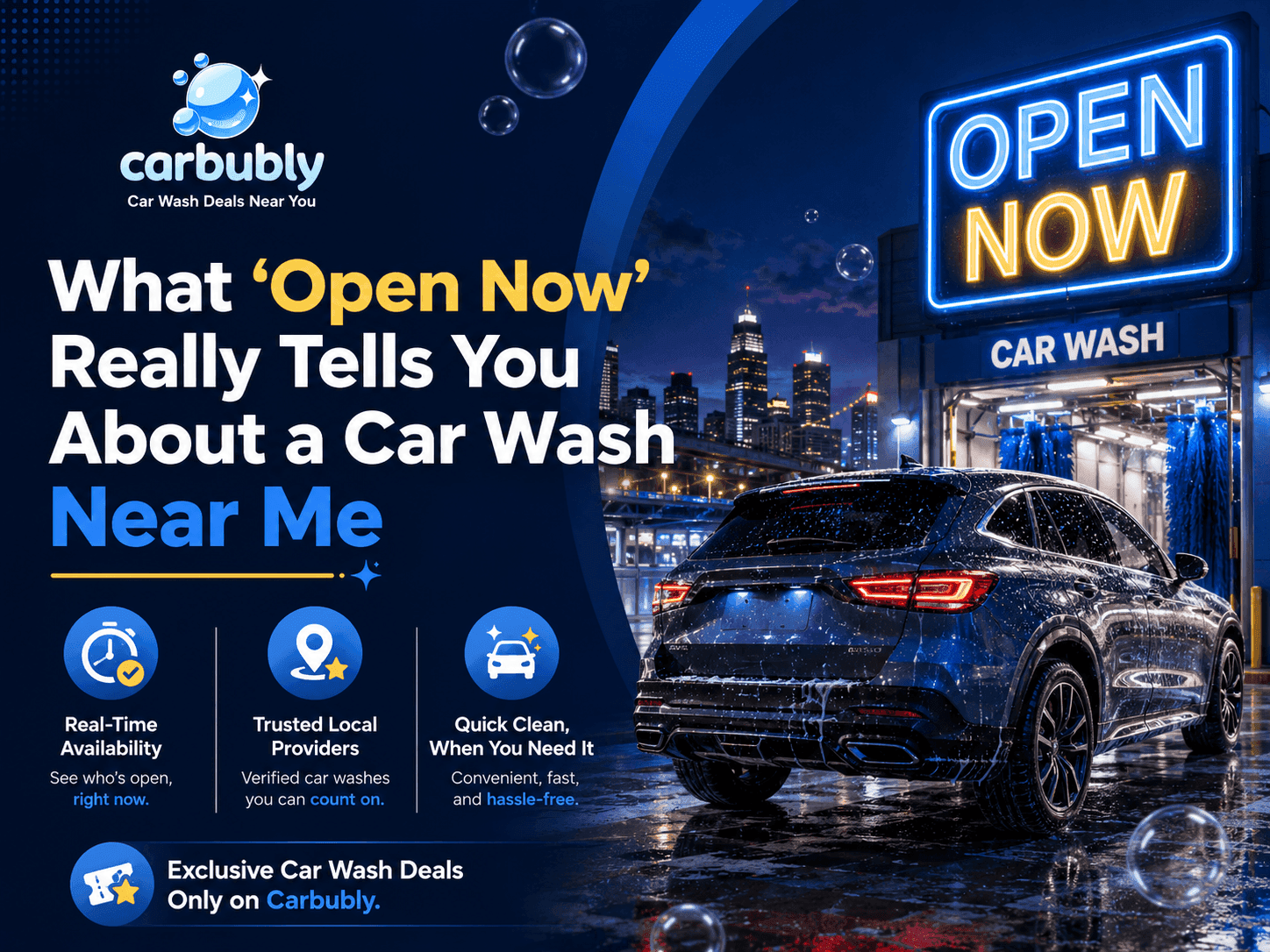 What ‘Open Now’ Really Tells You About a Car Wash Near Me